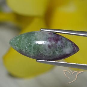 Rubi-Zoisite Multicolorido Natural 6.96ct, Marquesa, Opaco