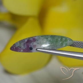 Rubi-Zoisite Multicolorido Natural 6.96ct, Marquesa, Opaco