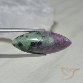 Rubi-Zoisite Multicolorido Natural 10.01ct, Marquesa, Opaco