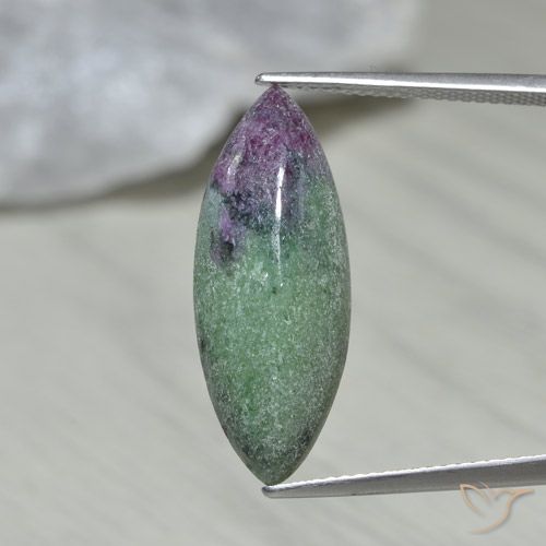 9.37ct Natural Multicolorido Rubi-Zoisite, Marquesa, Opaco