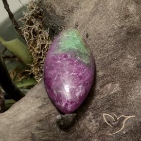 Rubi-Zoisite Multicolorido Natural 12.11ct, Marquesa, Opaco