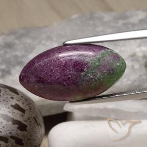 Rubi-Zoisite Multicolorido Natural 14.59ct, Marquesa, Opaco