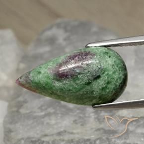 Rubi-Zoisite Multicolorido Natural 8.25ct, Formato de pêra, Opaco