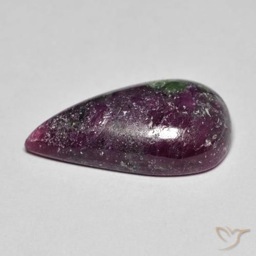 Rubi-Zoisite Multicolorido Natural 9.25ct, Formato de pêra, Opaco