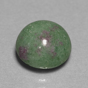 Rubi-zoisita multicolorido natural 3,71ct, corte redondo, opaco