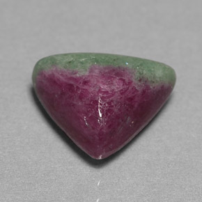 Rubi-zoisita multicolorido natural 4,22ct, trillion, opaco