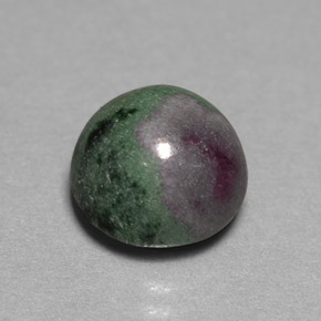Rubi-zoisita multicolorido natural 5,46ct, corte redondo, opaco