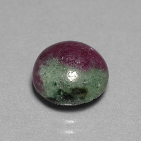 Rubi-zoisita multicolorido natural 4,96ct, corte redondo, opaco