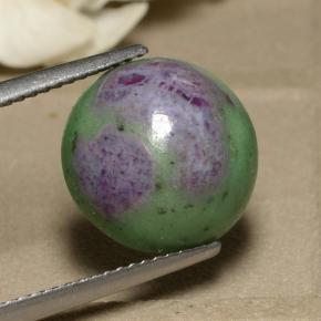 Rubi-zoisita multicolorido natural 9,34ct, corte redondo, opaco