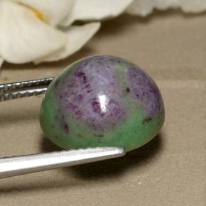 Rubi-zoisita multicolorido natural 9,34ct, corte redondo, opaco