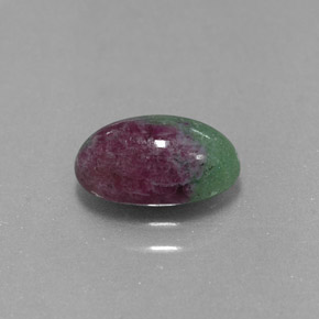 Rubi-zoisita multicolorido natural 1,93ct, corte oval, opaco