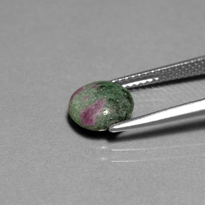 Rubi-zoisita multicolorido natural 1,89ct, corte redondo, opaco