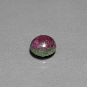 Rubi-zoisita multicolorido natural 2,19ct, corte redondo, opaco