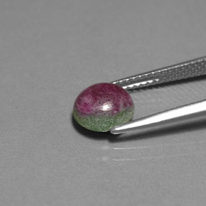 Rubi-zoisita multicolorido natural 2,19ct, corte redondo, opaco