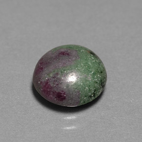 Rubi-zoisita multicolorido natural 3,81ct, corte redondo, opaco