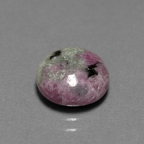 Rubi-Zoisite Multicolorido Natural 4.14ct, Corte Redondo, Opaco