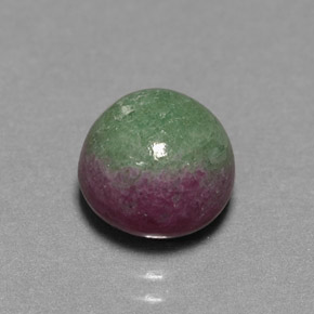 Rubi-zoisita multicolorido natural 4,85ct, corte redondo, opaco