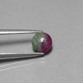 Rubi-Zoisite Multicolorido Natural 1.14ct, Corte Redondo, Opaco
