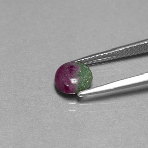 Rubi-Zoisite Multicolorido Natural 1.14ct, Corte Redondo, Opaco