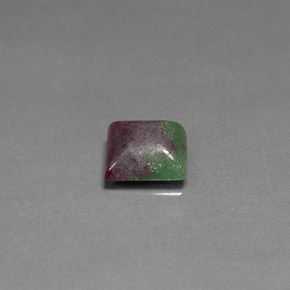 Rubi-zoisita multicolorido natural 2,33ct, quadrado, opaco