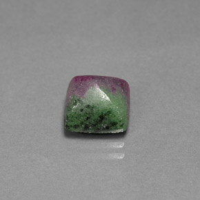 Rubi-zoisita multicolorido natural 3,64ct, baguete, opaco