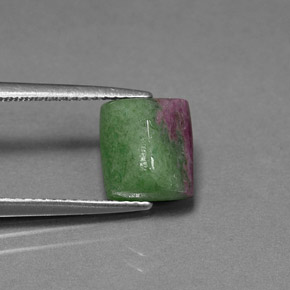 Rubi-Zoisite Multicolorido Natural 3.57ct, baguete, Opaco