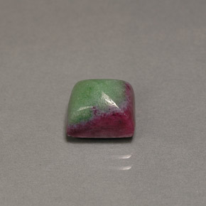 Rubi-zoisita multicolorido natural 3,85ct, baguete, opaco