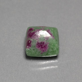 Rubi-zoisita multicolorido natural 4,04ct, quadrado, opaco