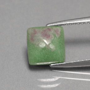 Rubi-zoisita multicolorido natural 3,05ct, quadrado, opaco