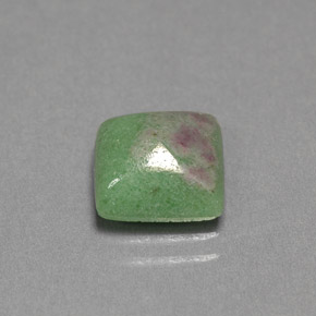 Rubi-zoisita multicolorido natural 3,05ct, quadrado, opaco