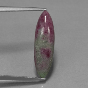 Rubi-zoisita multicolorido natural 3,22ct, marquise, opaco