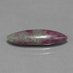 Rubi-zoisita multicolorido natural 3,22ct, marquise, opaco