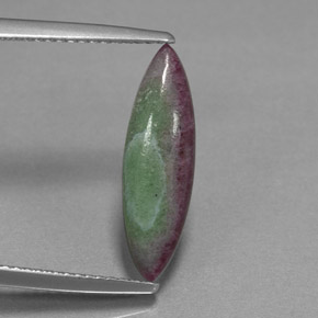 Rubi-zoisita multicolorido natural 2,59ct, marquise, opaco