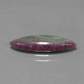 Rubi-zoisita multicolorido natural 2,59ct, marquise, opaco