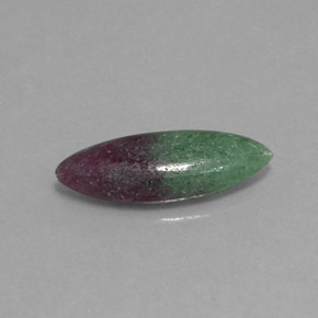 Rubi-zoisita multicolorido natural 2,11ct, marquise, opaco