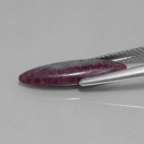 Rubi-zoisita multicolorido natural 3,59ct, marquise, opaco