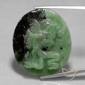 48.13ct Natural Multicolorido Rubi-Zoisite, oval, Opaco