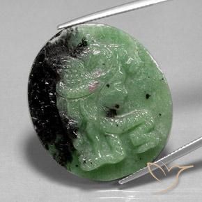 Rubi-Zoisite Multicolorido Natural 48.13ct, oval, Opaco