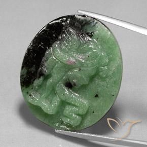 Rubi-Zoisite Multicolorido Natural 48.13ct, oval, Opaco