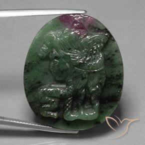Rubi-Zoisite Multicolorido Natural 41.05ct, oval, Opaco