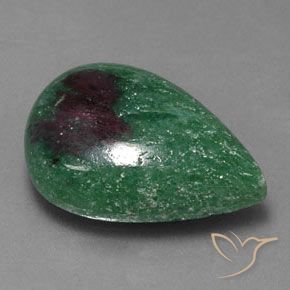 Rubi-Zoisite Multicolorido Natural 16.04ct, Formato de pêra, Opaco