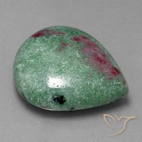 Rubi-Zoisite Multicolorido Natural 23.66ct, Formato de pêra, Opaco