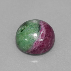 Rubi-zoisita multicolorido natural 8,08ct, corte redondo, opaco