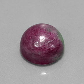 Rubi-zoisita multicolorido natural 6,11ct, corte redondo, opaco