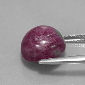 Rubi-zoisita multicolorido natural 6,11ct, corte redondo, opaco