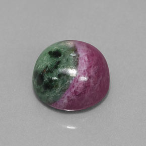 Rubi-zoisita multicolorido natural 7,99ct, corte redondo, opaco
