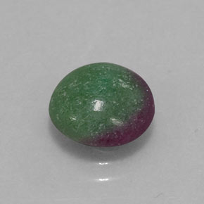 Rubi-zoisita multicolorido natural 2,80ct, corte redondo, opaco