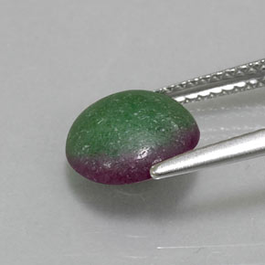 Rubi-zoisita multicolorido natural 2,80ct, corte redondo, opaco