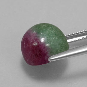 Rubi-Zoisite Multicolorido Natural 6.30ct, Corte Redondo, Opaco
