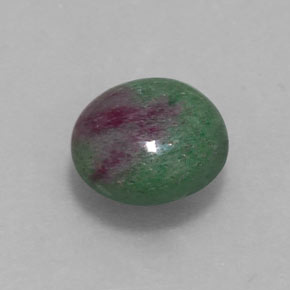 Rubi-zoisita multicolorido natural 3,56ct, corte redondo, opaco